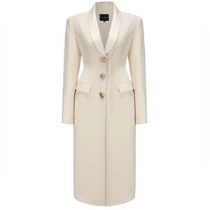 Luxury old money brand NEW Cream Long Jacket
